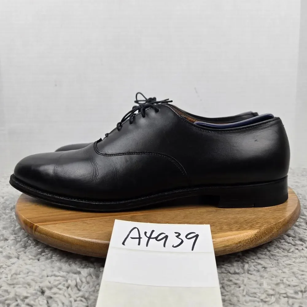 Alden Mens 12D 932 Plain Toe Balmoral Black Leather Business Oxford Dress Shoe
